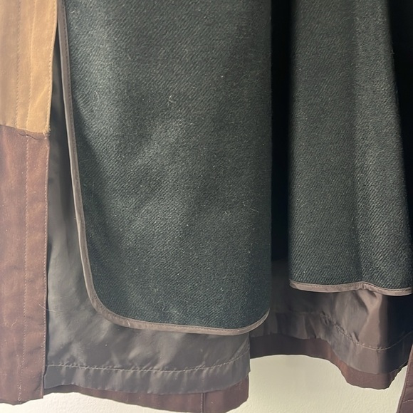 Gallery All Weather Brown Hooded Button Zip Trench Coat Womens Size L Classic - Picture 10 of 16